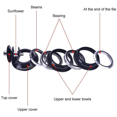 Picture of Bike Headset Set 44mm Aluminium Alloy Bearing Headset MTB Mountain Bike Road Bicycle Head Tube Accessories - Bike - সাইকেল
