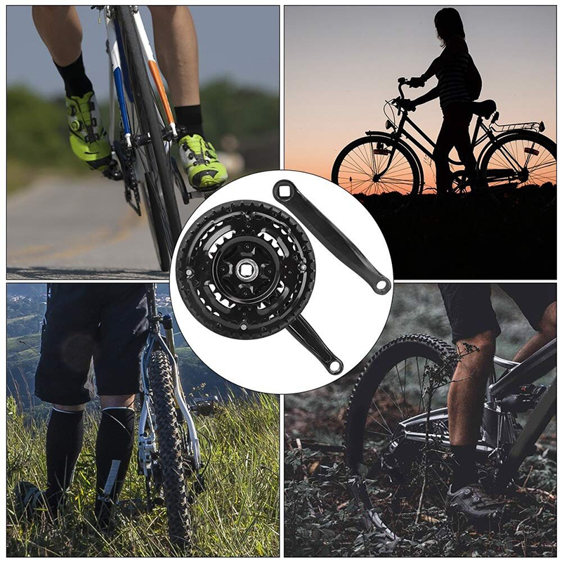 Picture of High-Quality Durable 24/34/42T Crankset with Chain Guard for Variable Speed Mountain Bike - Made in PRC