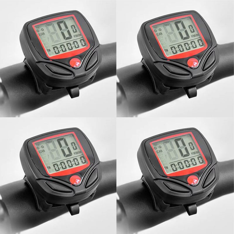 Picture of Waterproof 15 Function LCD Bike Bicycle Odometer Speedometer Cycling Speed Meter