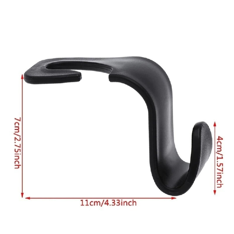 Picture of 2 PCS Universal Car Vehicle Back Seat Headrest Hanger Holder Hook for Shopping Bag Purse Cloth Coat Grocery Handbags Grocery Bag