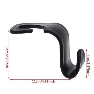 Picture of 2 PCS Universal Car Vehicle Back Seat Headrest Hanger Holder Hook for Shopping Bag Purse Cloth Coat Grocery Handbags Grocery Bag
