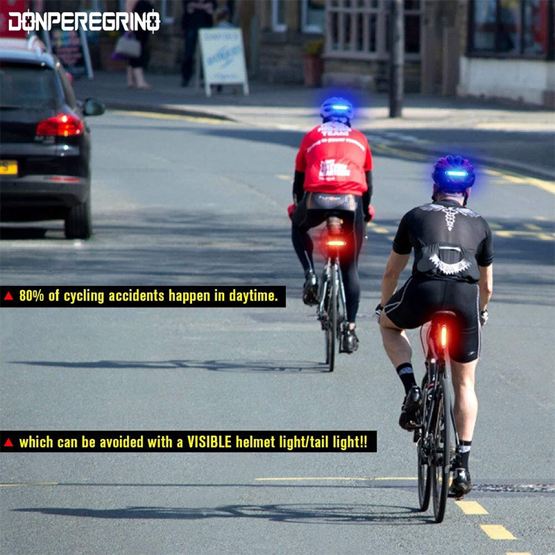 Picture of High Brightness Bike Rear Light Red/Blue, Powerful LED Bicycle Tail Light Rechargeable with 5 Steday/Flash Modes Bicycle Accessories - Cycle Accessories