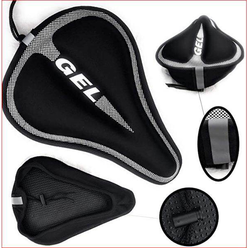 Picture of Bike Seat Cover Padded | Thick Silicone Gel Bicycle Saddle Cushion | Breathable Lightweight Comfortable Non-Slip Cover | For Road, Mountain & Stationary Bikes | Bicycle Accessories