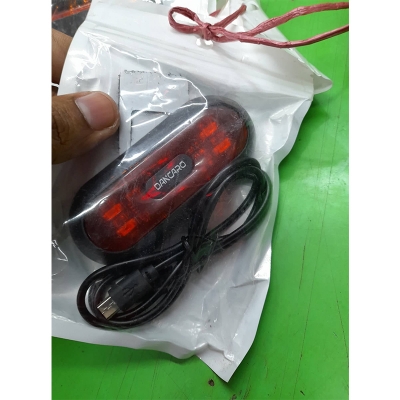 Picture of Motorcycle Helmet Cycle Bike Helmet Night Safety Signal Warning Light LED Light Rear Tail Lamp Taillight Rechargeable Waterproof