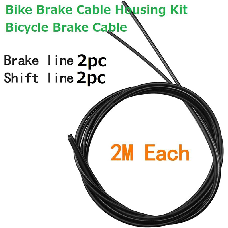 Picture of Bike Brake Cable Housing Kit Bicycle Brake Cable with End Caps Bike Cable Replacement Control Line Set for Compatible with MTB Road & Mountain Bike