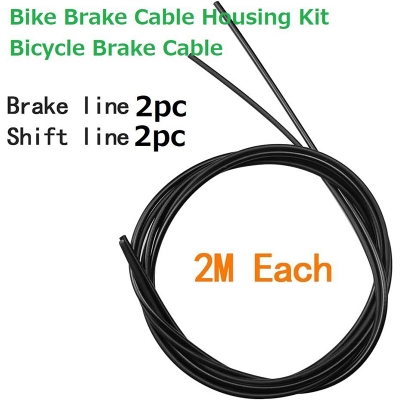 Picture of Bike Brake Cable Housing Kit Bicycle Brake Cable with End Caps Bike Cable Replacement Control Line Set for Compatible with MTB Road & Mountain Bike