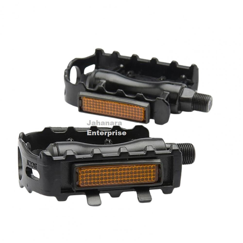 Picture of Anti-slip Road Bike Pedals Steel Cover Heavy Duty Bicycle Pedal Cycling Bicycle parts Mountain MTB Bike Pedal With Reflector For Kids Children Student Bike Accessories