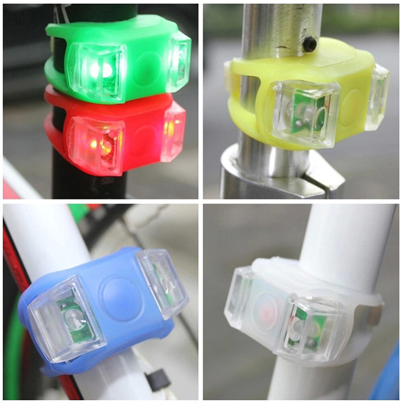 Picture of Silicon LED Bike Light Light Handle Light Waterproof Safety Alert Rear Back Lamp Battery Cycling Telolite - Cycle Accessories - cycle light