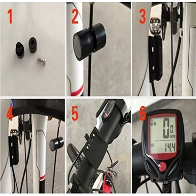 Picture of TOOL + Bicycle Cycle Computer Cyclometer Speedometer 15 Functions Combo Offer