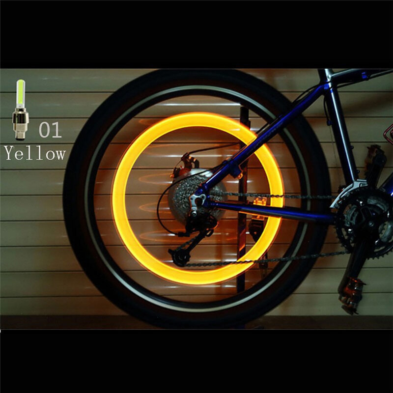 Picture of LED Flash Light Lamp Bike Car Tire Tyre Wheel Valve Sealing Caps Lampu Tayar basikal
