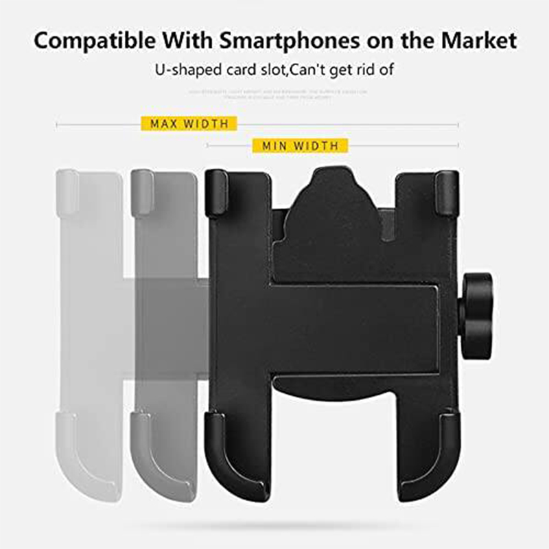 Picture of Universal Metal Bike Phone Rack Aluminum Alloy Bicycle Mobile Phone Holder Motorcycle Bike Handlebar Clamping