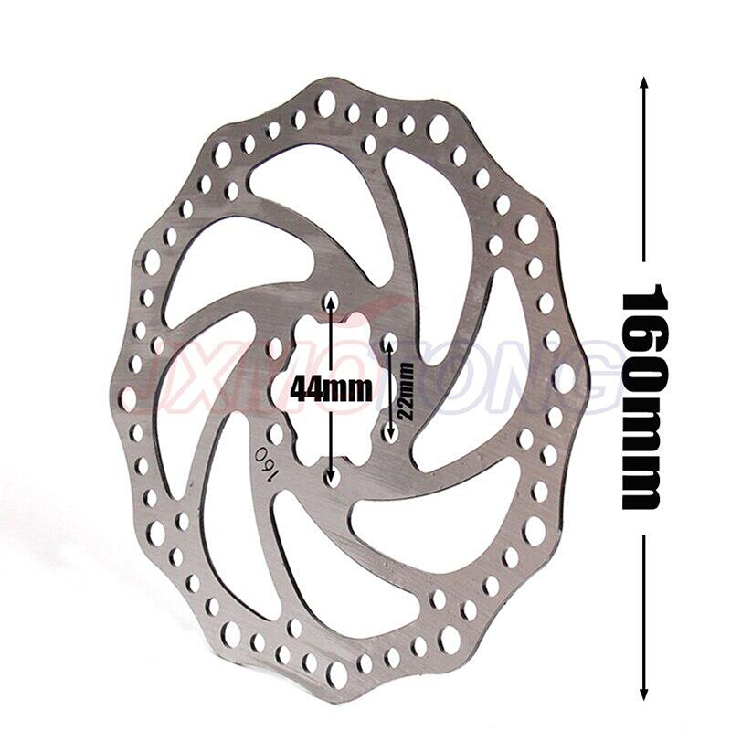 Picture of Bicycle Disc Brake Rotor without Bolts, Bicycle Brakes Stainless Steel, Opposite Hole Distance 44mm, fit Mountain160mm Bicycle Accessories 1 pc - সাইকেল - সাইকেল