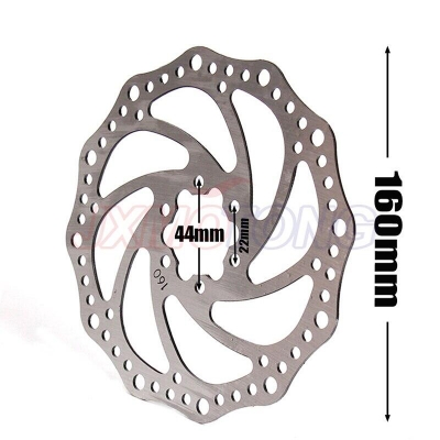Picture of Bicycle Disc Brake Rotor without Bolts, Bicycle Brakes Stainless Steel, Opposite Hole Distance 44mm, fit Mountain160mm Bicycle Accessories 1 pc - সাইকেল - সাইকেল