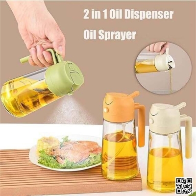 Picture of 2 in 1 Oil Sprayer and Oil Dispenser Bottle 500ml