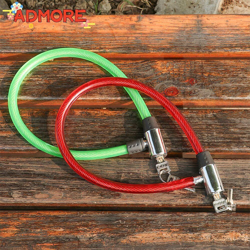 Picture of Bicycle Lock With 2 Keys Portable Steel Chain Cycling Cable Anti-Theft