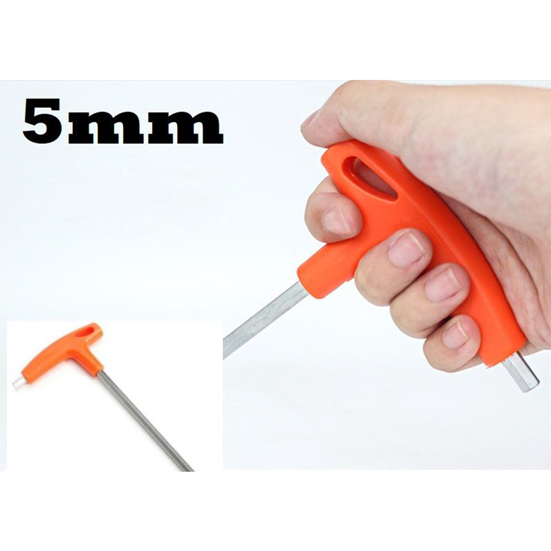 Picture of 1 Piece T-Shape Allen Key 4mm / 5mm / 6mm Hex key Allen Screwdriver Wrench Tool For Bicycle L Key 5mm model Workshop Tools