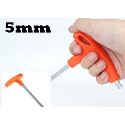 Picture of 1 Piece T-Shape Allen Key 4mm / 5mm / 6mm Hex key Allen Screwdriver Wrench Tool For Bicycle L Key 5mm model Workshop Tools