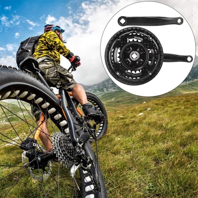Picture of High-Quality Durable 24/34/42T Crankset with Chain Guard for Variable Speed Mountain Bike - Made in PRC
