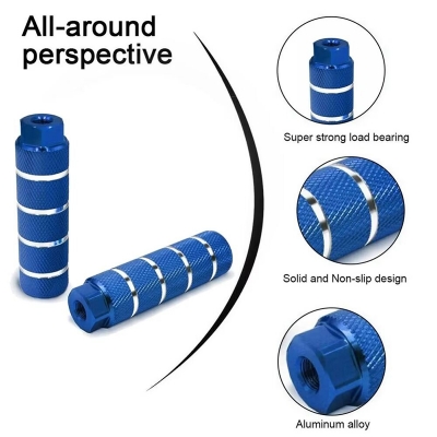 Picture of Aluminum Foot Pegs Big Size BMX Cycling Rear Stunt Pegs Foot Pedals 2 pcs Bicycle Accessories