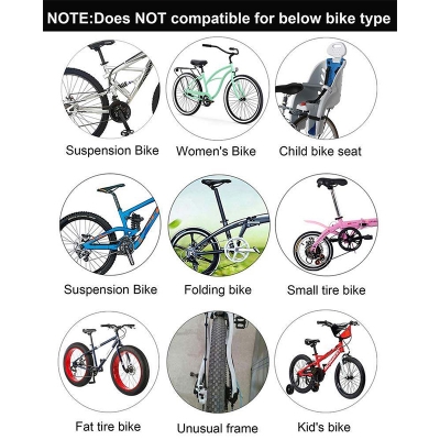 Picture of Bicycle Cargo Rack Quick Release Adjustable Alloy Bicycle Carrier 115 Lb Capacity Belt Free