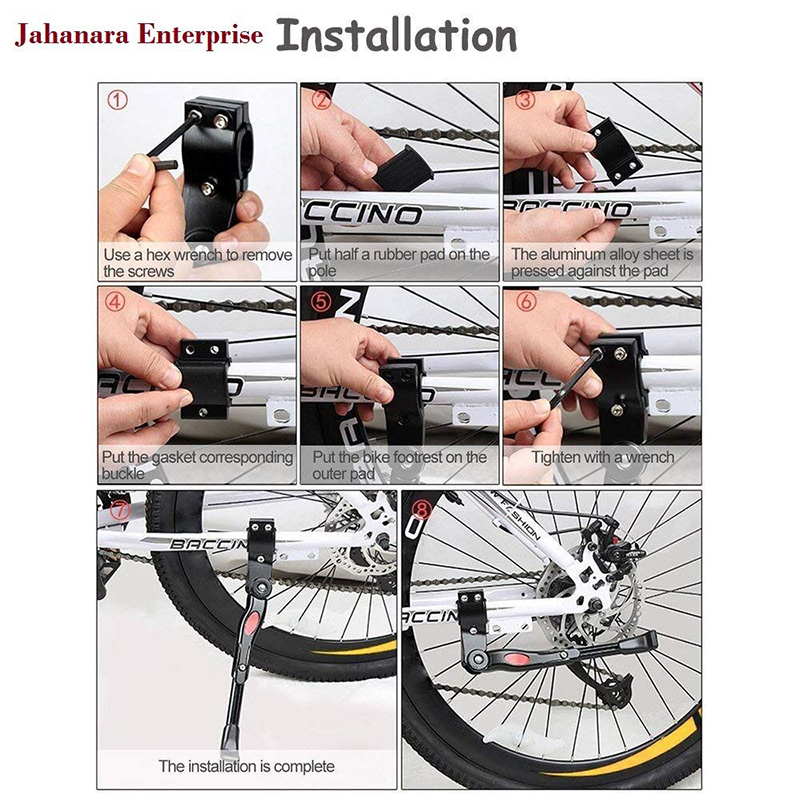 Picture of Bicycle Cycle Kick Stand Side Stand Adjustable for All bike - Rear axle mounting