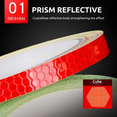 Picture of Bike Car Styling Reflective Fluorescent Stripe Tape Motorcycle Body Rim Wheel Stripe Stickers Reflective Rim Tape 4pc