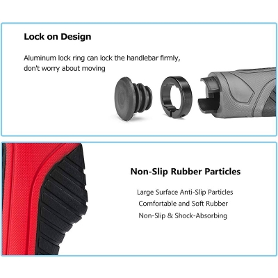 Picture of Mountain Bike Grips Silicone Sponge Bicycle Grips MTB Road Anti-slip Shockproof Handles For Bicycle Ultralight Cycling Handlebar - সাইকেল