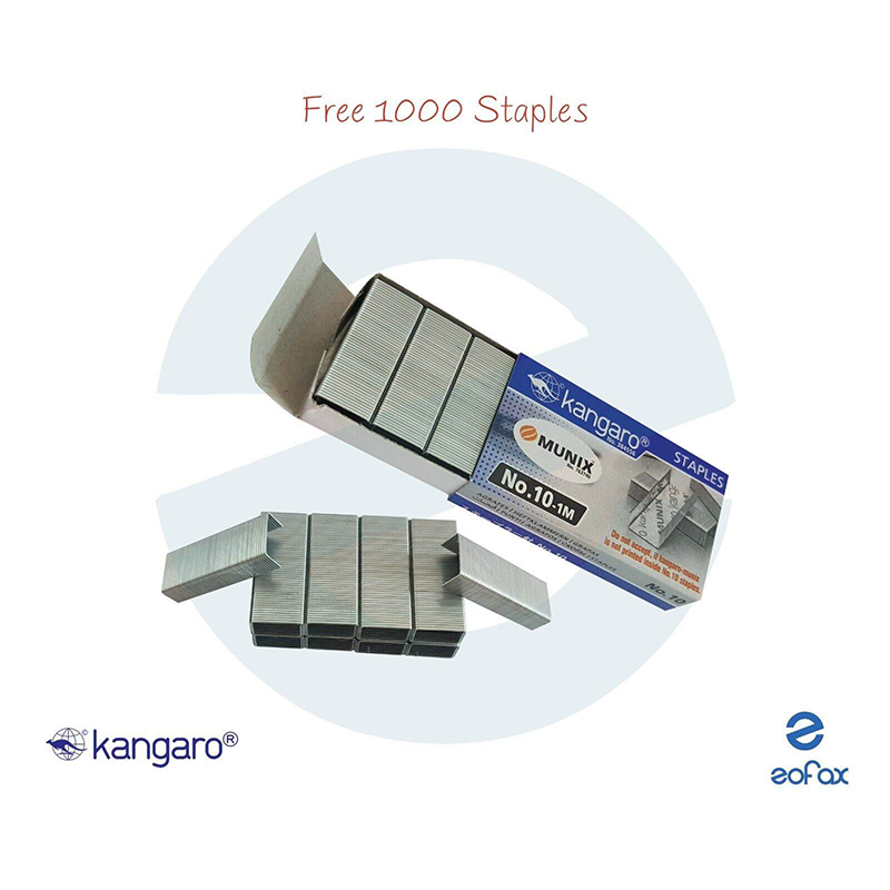 Picture of Kangaro Stapler Machine With 1000 Pcs Stapler pin Free (Indian, Mini-10)