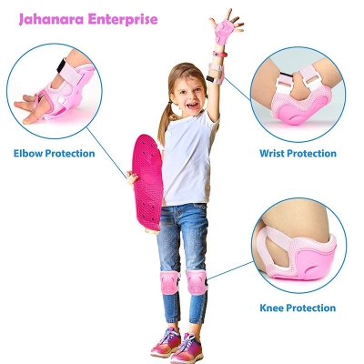 Picture of Knee Pads for Kids/Youth, Knee Pad and Elbow Pads Wrist Guards Protective Gear Set for Roller Skates Cycling BMX Bike Skateboard Inline Skating's Scooter Riding