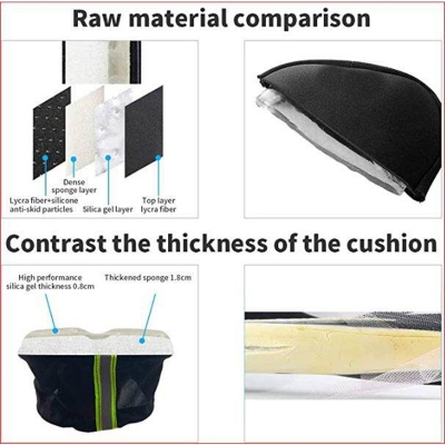 Picture of Gel Bike Saddle Cover, Bike Seat Cushion Bicycle Cover and Reflective Safety Strap, Extra Soft Mountain Cycling Seat Cover Bicycle Accessories