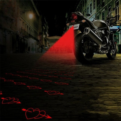 Picture of Motorcycle Laser Fog Light Anti Collision Tail Lamp Auto Moto Braking Parking Signal Warning Lamps Car styling 6 Figur