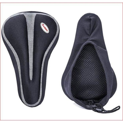Picture of Bike Seat Cover Padded | Thick Silicone Gel Bicycle Saddle Cushion | Breathable Lightweight Comfortable Non-Slip Cover | For Road, Mountain & Stationary Bikes | Bicycle Accessories