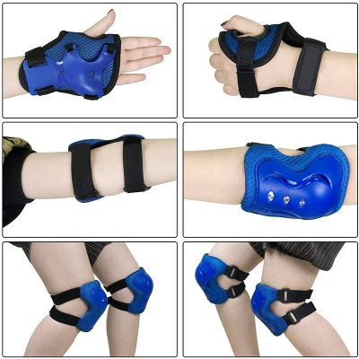 Picture of Knee Pads for Kids/Youth, Knee Pad and Elbow Pads Wrist Guards Protective Gear Set for Roller Skates Cycling BMX Bike Skateboard Inline Skating's Scooter Riding