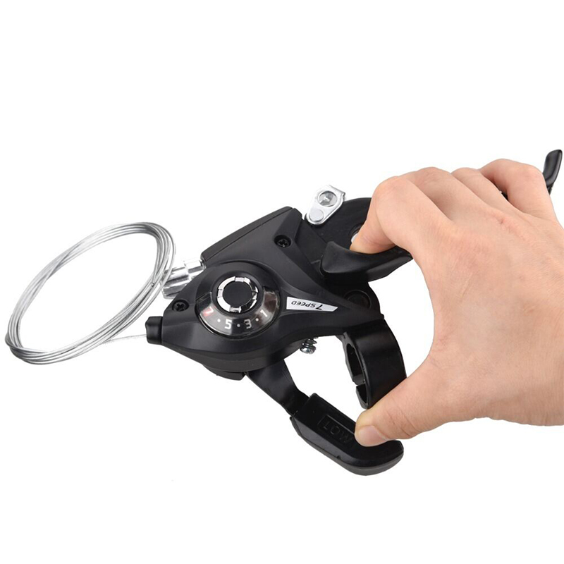 Picture of Shimano 7-Speed Right-Hand Shimano Bike Shift Lever - High-Quality Bicycle Handlebar Control Component