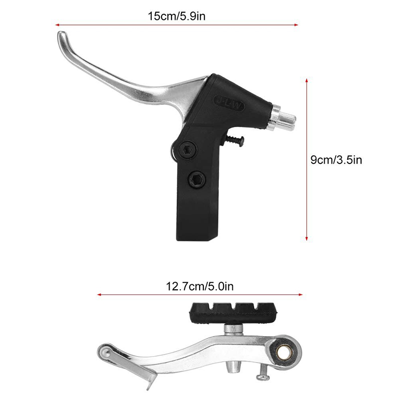 Picture of Bicycle V-Brake & Brake Levers & Cable Cycling Handlebar Short Brake Clutch Lever Gear Cable Wire & Hosing Full Set Bicycle Accessories