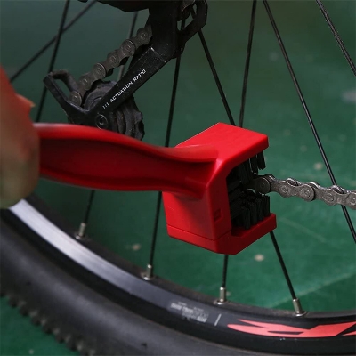 Picture of Combo of Chain Cleaner Brush and 15 in 1 Multi-Function Cycle Tools Kit Spoke Wrench Cycling Bicycle Chain Cleaner Brush & Cycle