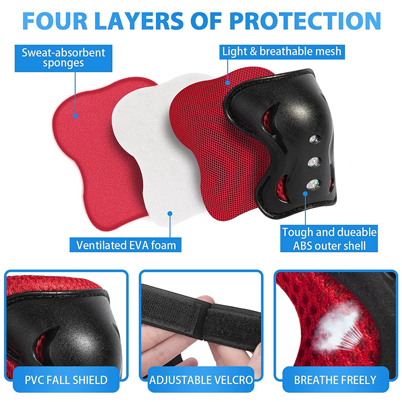 Picture of Knee Pads for Kids/Youth, Knee Pad and Elbow Pads Wrist Guards Protective Gear Set for Roller Skates Cycling BMX Bike Skateboard Inline Skating's Scooter Riding
