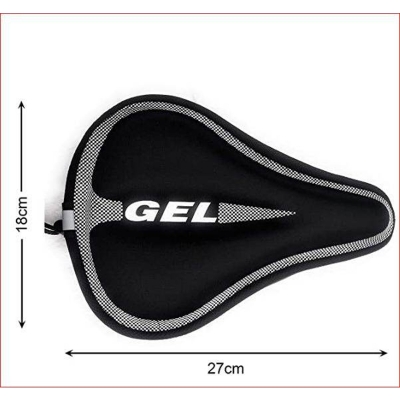 Picture of Bike Seat Cover Padded | Thick Silicone Gel Bicycle Saddle Cushion | Breathable Lightweight Comfortable Non-Slip Cover | For Road, Mountain & Stationary Bikes | Bicycle Accessories