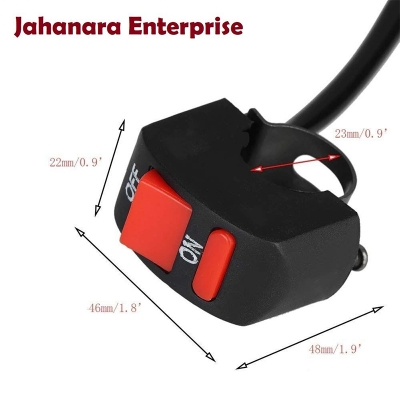 Picture of Handlebar Mounting Switch DC 12V Fog Lamp Switch for Head Light Electrical System (Red)
