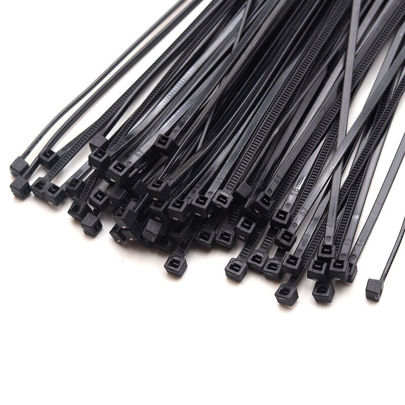 Picture of 6 Inch (4x150mm) Cable Tie 100 Pcs Black Nylon Plastic Cable Tie