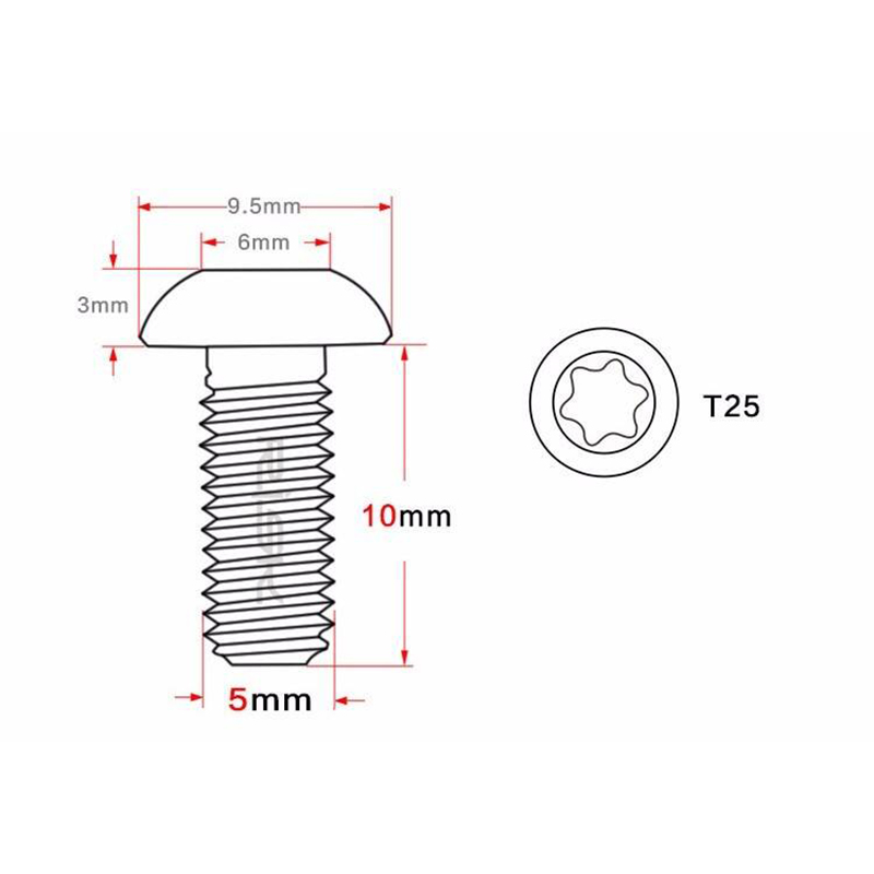 Picture of Bicycle Brake Rotor Disc Bolts Screws L Nuts T25 Cycle Bicycle Brake Disc Bolts Screw 6Pcs