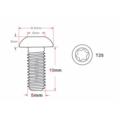 Picture of Bicycle Brake Rotor Disc Bolts Screws L Nuts T25 Cycle Bicycle Brake Disc Bolts Screw 6Pcs