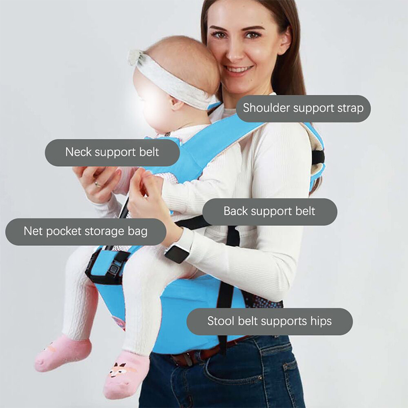Picture of 6 in 1 Baby Carrier Bag Multicolor & Multifunctional Baby Gear kids Hip Seat Infant  Pembawa Bayi Baby Carrier Infant Backpack