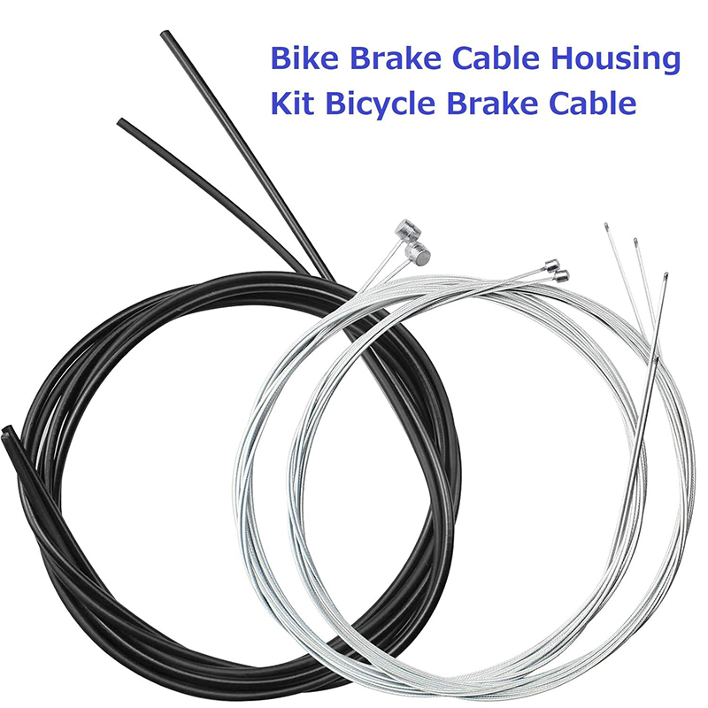 Picture of Bike Brake Cable Housing Kit Bicycle Brake Cable with End Caps Bike Cable Replacement Control Line Set for Compatible with MTB Road & Mountain Bike