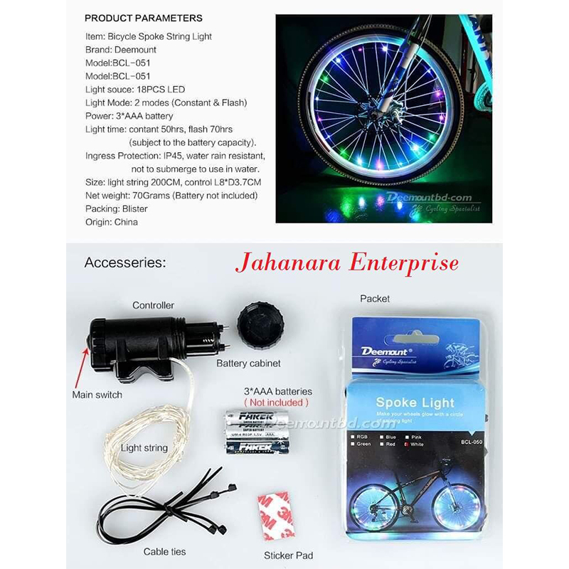Picture of LED Bike Wheel Lights Waterproof Bike Spoke Light for Kids Bike Rim Lights with 2 Modes Cycling Neon Lamps Easy Installing Wheel Spoke Lights - Fits All Standard Spoke Wheel Cycling Rim Tire