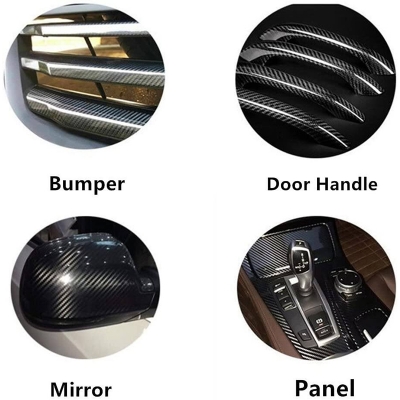 Picture of Sticker Black Carbon Fiber (18"×3" )Vinyl Wrap Texture 3D self adhesive DIY Decor Bike ,Motorcycle,Car stickers