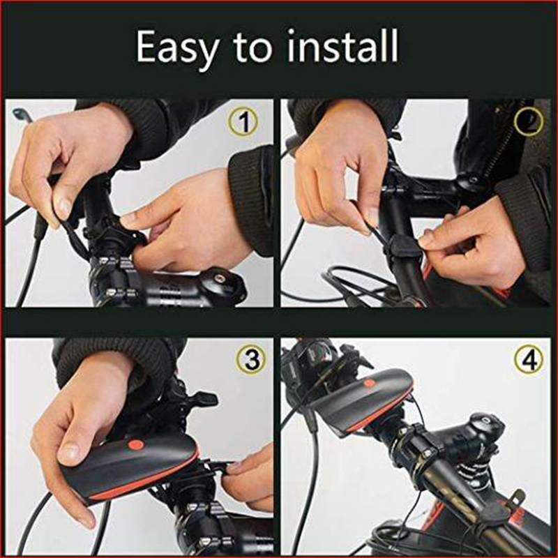 Picture of Rechargeable Bike Horn And Light 140 DB with Super Bright 250 Lumen Light 3 Modes