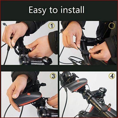 Picture of Rechargeable Bike Horn And Light 140 DB with Super Bright 250 Lumen Light 3 Modes