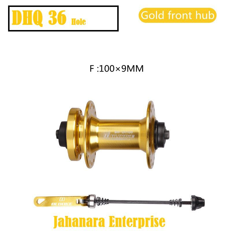 Picture of Bicycle Casette Bearing Hub 36 Hole Quick Release Six Nail Disc Brake Hub Suitable For Tower Base 7/8/9/10/11 speed (1 Pair) Golden