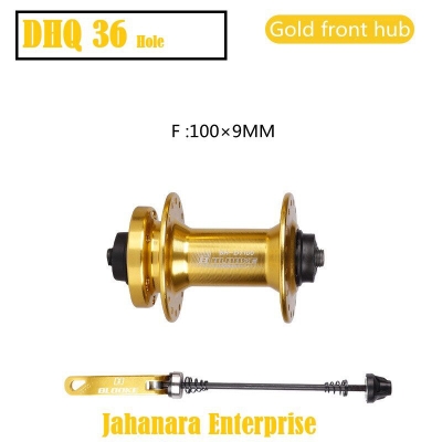 Picture of Bicycle Casette Bearing Hub 36 Hole Quick Release Six Nail Disc Brake Hub Suitable For Tower Base 7/8/9/10/11 speed (1 Pair) Golden